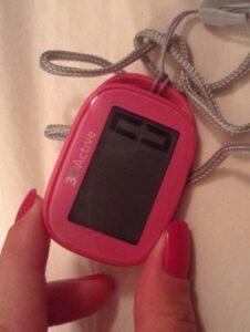 3DFitBud Simple Step Counter Walking 3D Pedometer with Lanyard A420S Pink with 